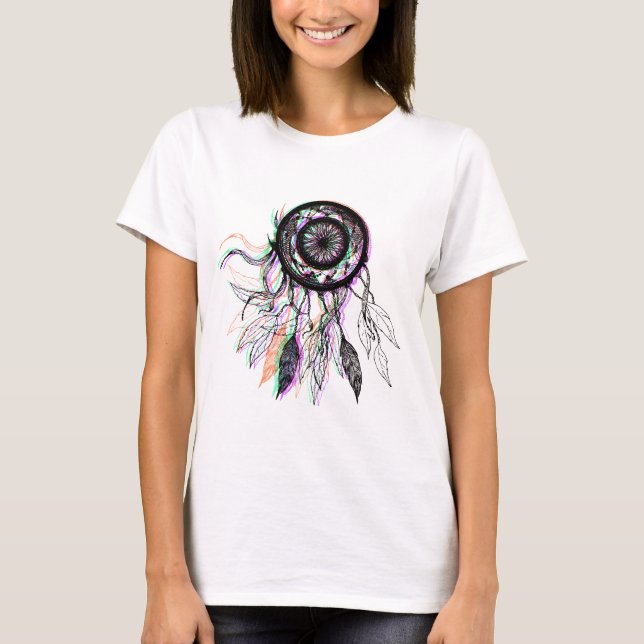 Camiseta Nativo americano artístico moderno Dreamcatcher (Frente)