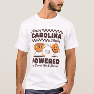 Camiseta Nativo da Carolina do Norte: alimentado por chá do