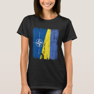 Camiseta Nato Ucrânia Meia Bandeira Otan Patrimônio Ucrania