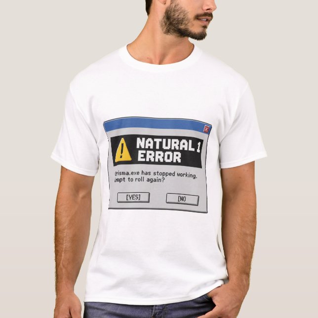 Camiseta Natural 1 Erro D&D | Funil Mestre de Masm (Frente)