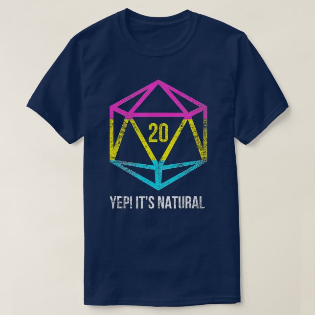 Camiseta Natural 20 Pansexual Flag Pride LGB Rights Saying  (Frente do Design)