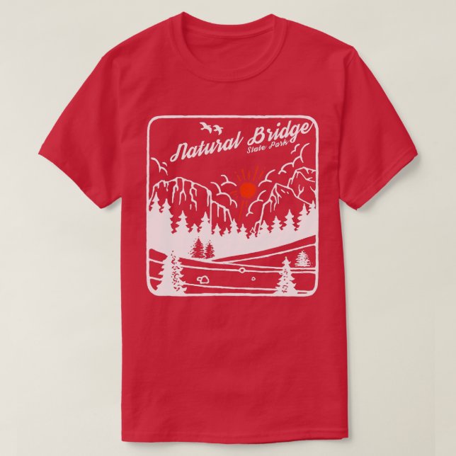 Camiseta Natural Bridge State Resort Park Kentucky Modern C (Frente do Design)