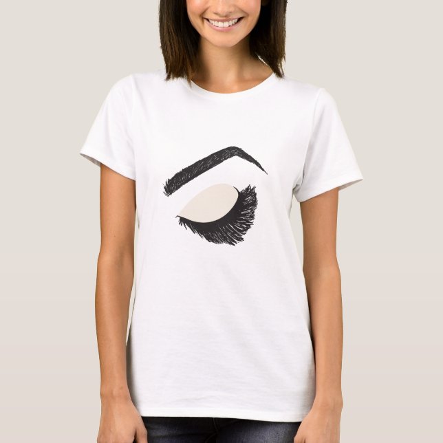 Camiseta Natural Eye Artisan Lashes & Brows Salão de Beleza (Frente)