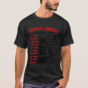 Camiseta Naturalista Charles Darwin Beagle Meme Tour Earth 