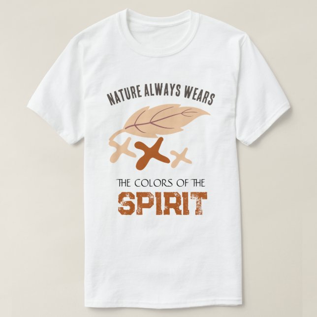 Camiseta "Nature Always Wears" Leaf (Frente do Design)