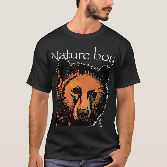 Camiseta Nature Boy urso arco-íris (Frente)