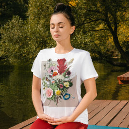 Camiseta Nature Chic Floral Namorados Presente para Adolesc