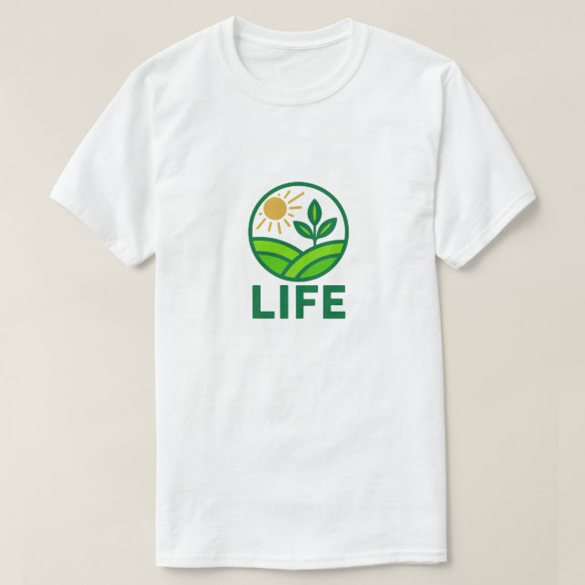 Camiseta Nature Green Design – Life Logo (Frente do Design)