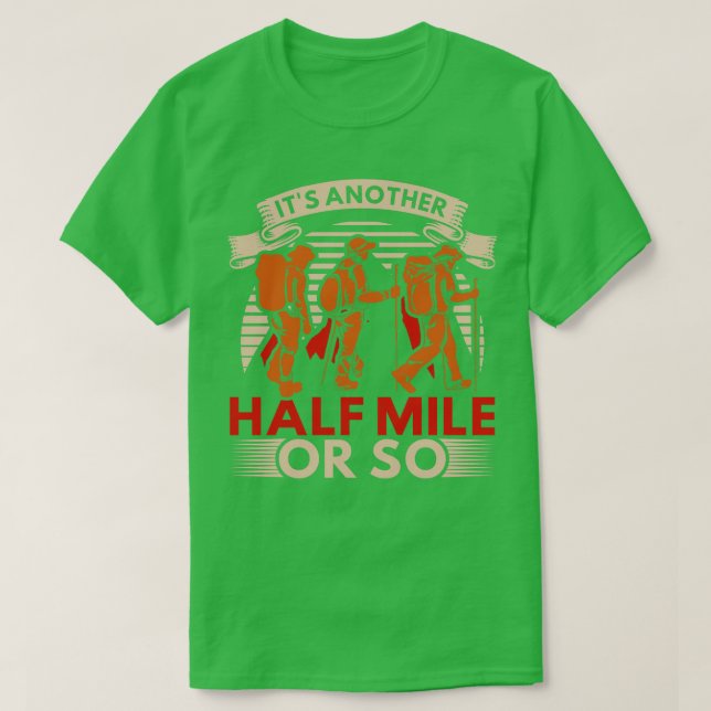 Camiseta Nature Hike Outdoor Hiker Men Engraçado Caminhando (Frente do Design)