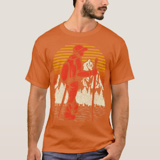 Camiseta Nature Hiker Adventure Hike Retro Sunset Outdoor H