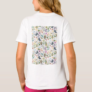 Camiseta Nature-Inspired Botanical Pattern Decorative Throw