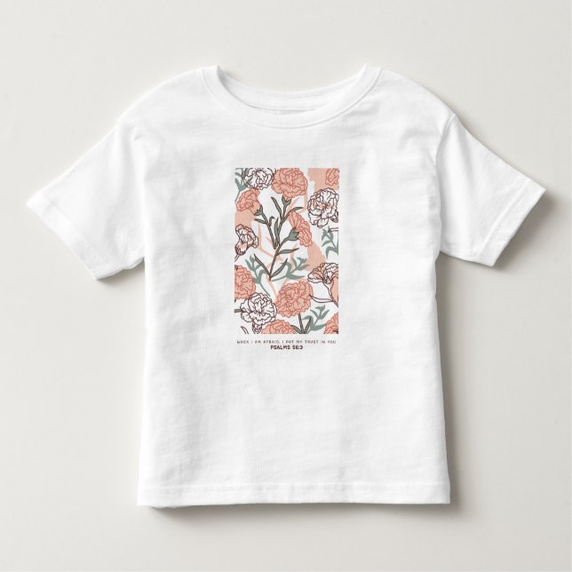 Camiseta Nature Inspirou Floral: Padrão De Flor De Cravos (Frente)