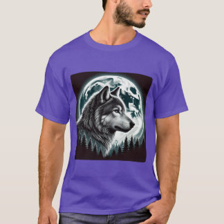 Camiseta Nature Moon Alpha Cute Wolf Moon nature retro
