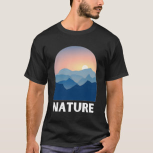 Camiseta Nature Morning Sunrise Sobre Montanhas Selvagem L
