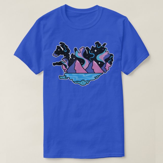 Camiseta Nature Mounts Night Sky (Frente do Design)