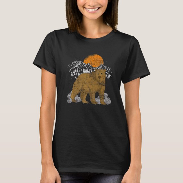Camiseta Nature Willife Brown Bear Forest Bear (Frente)