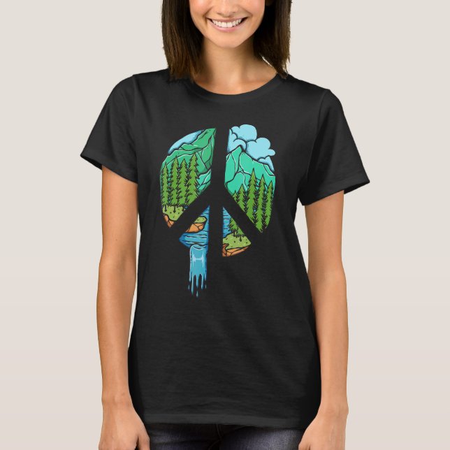 Camiseta Nature World Sign Forest Nature Campers Hik (Frente)