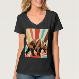 Camiseta Natureza Animal Floresta Florestal Retro Urso Marr