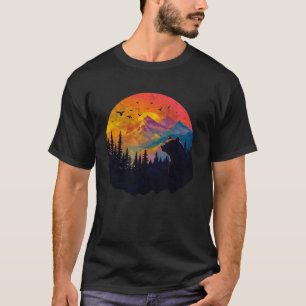Camiseta Natureza ao Ar Livre Urso Vintage Vida Selvagem An