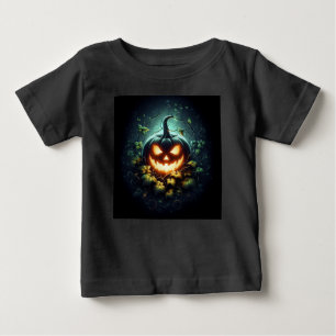 Camiseta Natureza assustadora brilhando Abóbora-das-Hallowe
