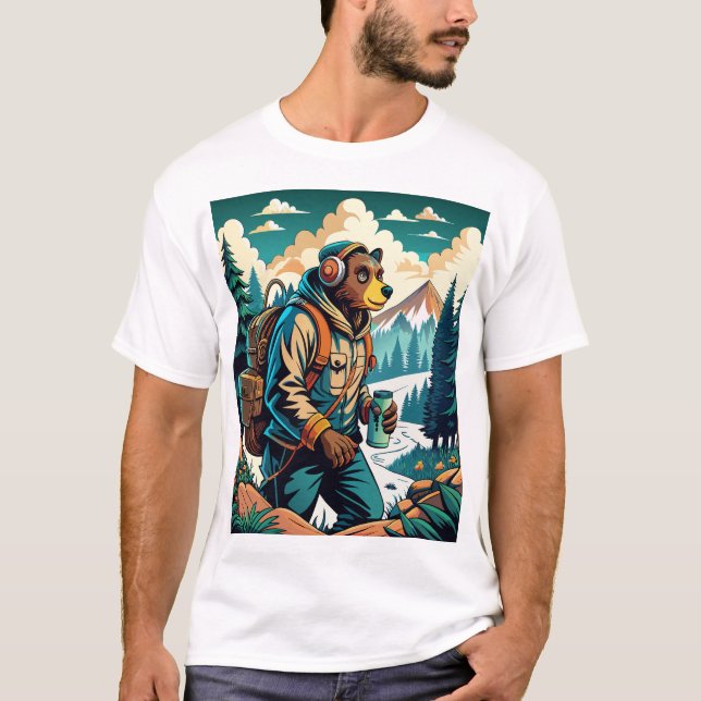 Camiseta natureza com aparência divertida (Frente)