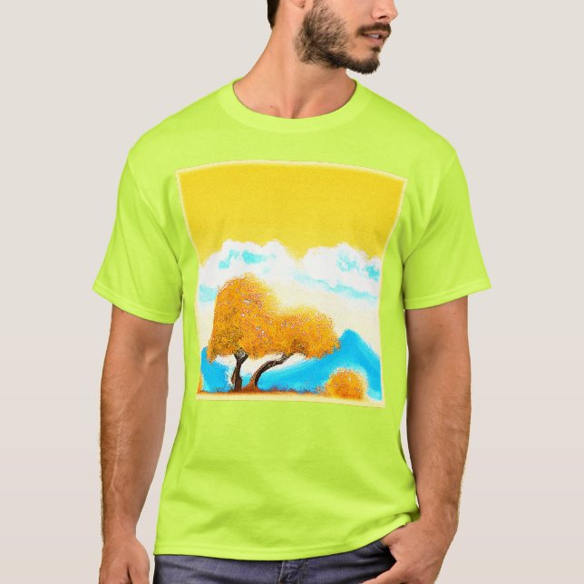 Camiseta "Natureza Cor De Laranja" Foto Grata. Compre agora (Frente)