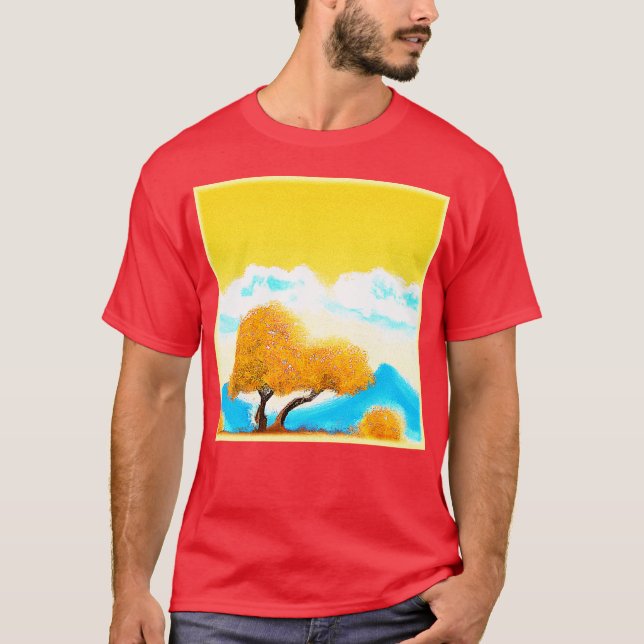 Camiseta "Natureza Cor De Laranja" Foto Grata. Compre agora (Frente)