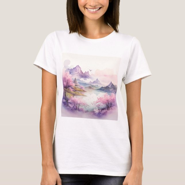 Camiseta Natureza da Aquarela (Frente)