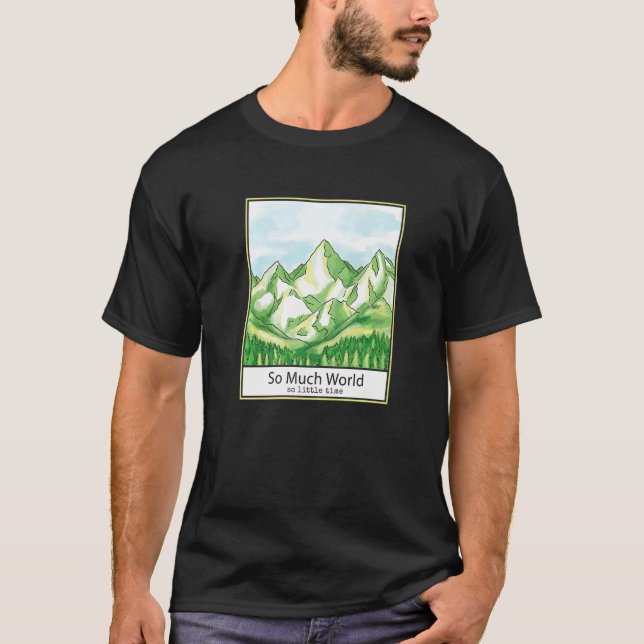 Camiseta Natureza da Árvore Florestal de Montanha (Frente)