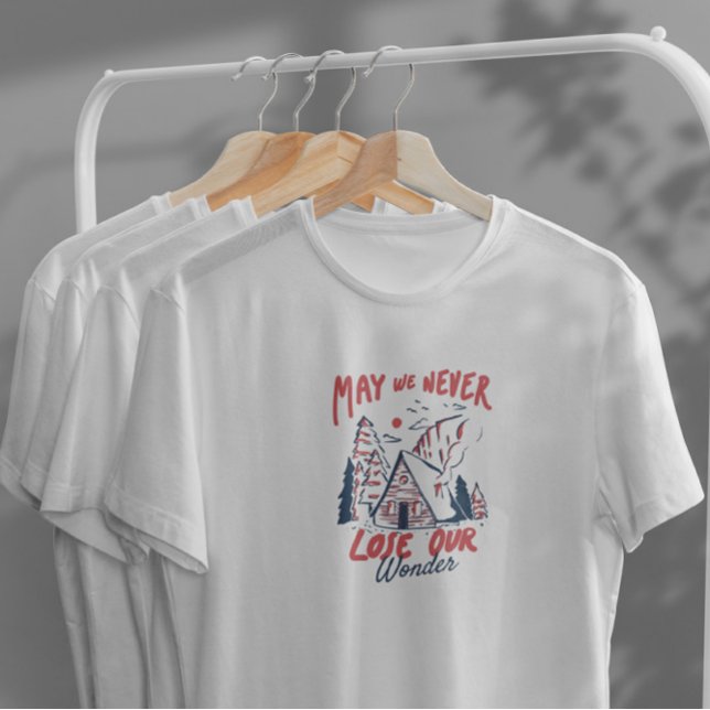 Camiseta Natureza da cabine de campismo de inverno (Criador carregado)