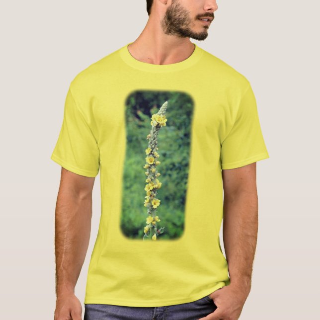 Camiseta Natureza da Flor Mullein selvagem (Frente)