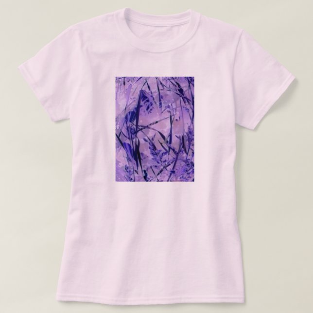 Camiseta Natureza da lavanda (Frente do Design)