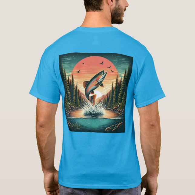 Camiseta Natureza da truta-espumante (Verso)