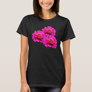 Camiseta Natureza das Flores de Zinnia Rosa