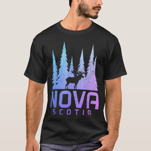 Camiseta Natureza de Alce da Nova Escócia (Frente)