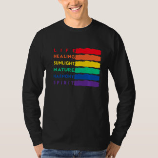 Camiseta Natureza De Curamento De Vida Harmoney Spirit Lgbt
