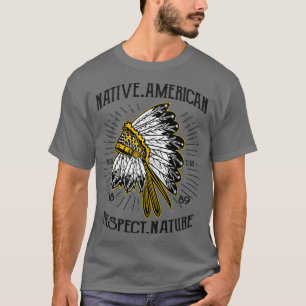 Camiseta Natureza de Respeito Nativo Americano