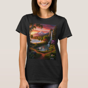 Camiseta Natureza Deserto Oceano Montanhas Cachoeira Lagoa