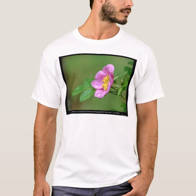 Camiseta Natureza Do Amor Beleza Da Tempestade Rosa Primave (Frente)