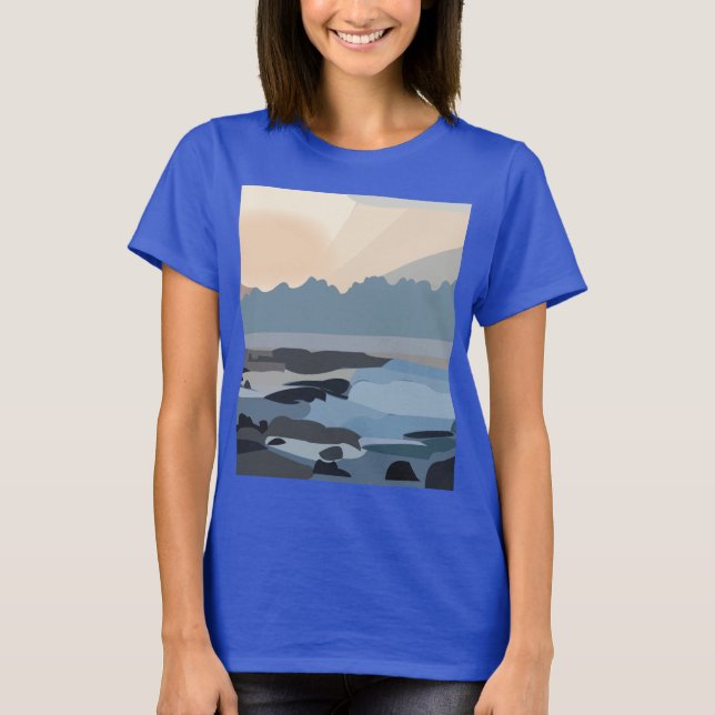 Camiseta Natureza do Céu Marítimo Oceano (Frente)