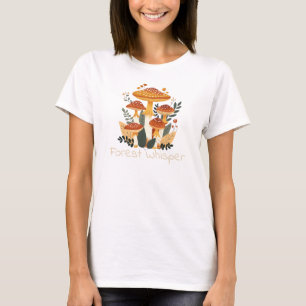 Camiseta Natureza do Cogumelo Florestal