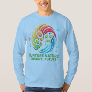 Camiseta Natureza do Dia da Terra, Futuro Aquecimento Longo