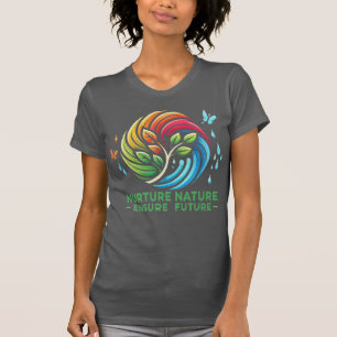Camiseta Natureza do Dia da Terra, Futuro fino