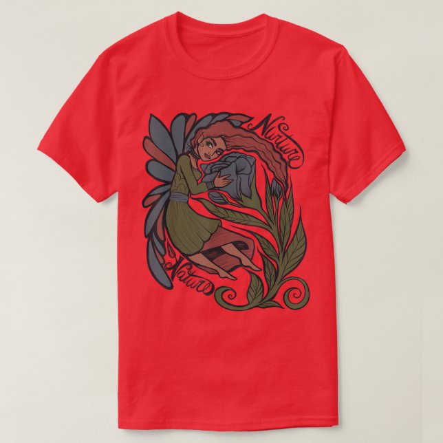 Camiseta Natureza do rosa Fairy Nury (Frente do Design)