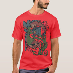 Camiseta Natureza do rosa Fairy Nury