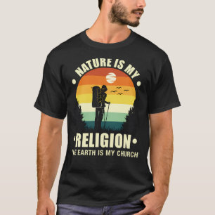 Camiseta Natureza É Minha Religião A Terra É Minha Igreja