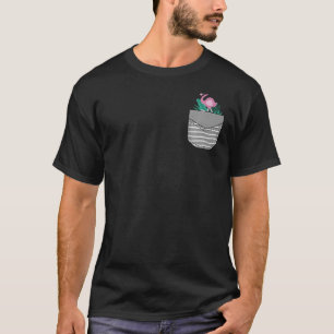 Camiseta Natureza Estética Flamingo No Bolso