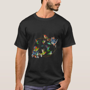 Camiseta Natureza Floral Flores De Hummingbird Hummingbird