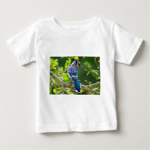 Camiseta Natureza Fotografia Shy Blue Jay Roupa presente
