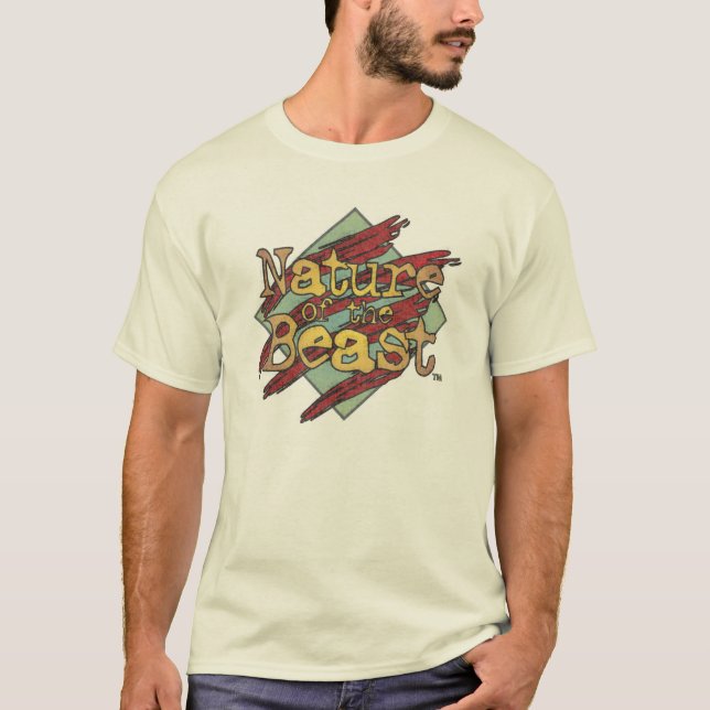 Camiseta "Natureza logotipo resistido do animal" (Frente)